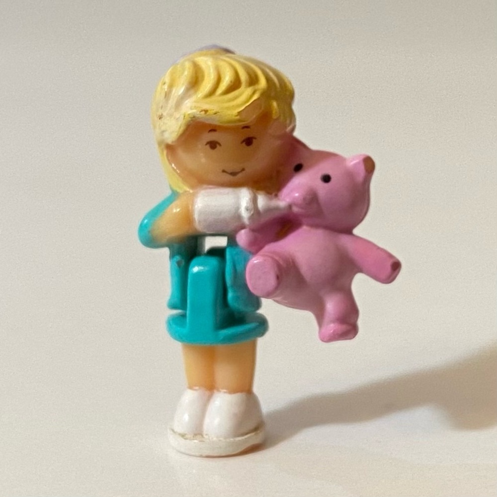 Bluebird Vintage Polly Pocket 1994 Baby Bear Pendant Poll Doll